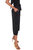 LAZZARO Cropped Black Palazzo Pant