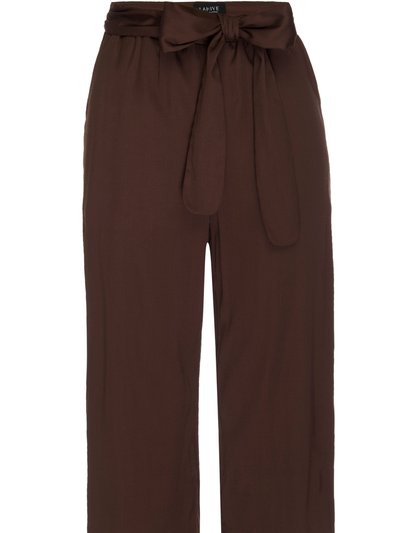 Lahive LAZZARO Cropped Cheery Chocolate Palazzo Pant product