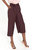 LAZZARO Cropped Cheery Chocolate Palazzo Pant