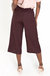 LAZZARO Cropped Cheery Chocolate Palazzo Pant