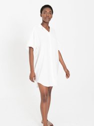 LUCA Coconut Boyfriend Button Down Shirt Dress