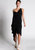 Margot A-Symmetrical Shirring Dress - Black