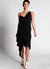Margot A-Symmetrical Shirring Dress - Black