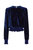 MARY JANE Cobalt Silk Velvet Top - Cobalt