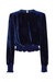 MARY JANE Cobalt Silk Velvet Top - Cobalt