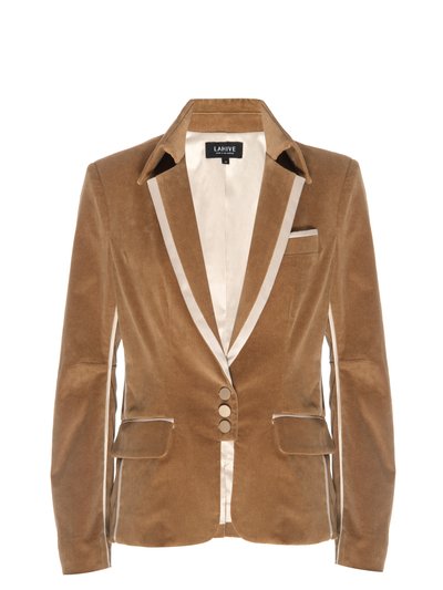 Lahive MAXINE Velveteen Star Blazer In  Caramel product