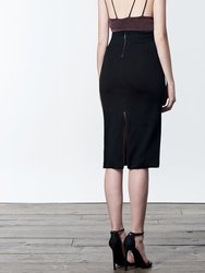 NATALIA  Black Pencil Skirt