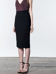 NATALIA  Black Pencil Skirt