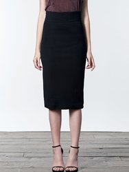NATALIA  Black Pencil Skirt - Black