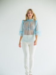 Parker Sheer Powder Polka Dot Blouse