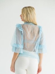 Parker Sheer Powder Polka Dot Blouse