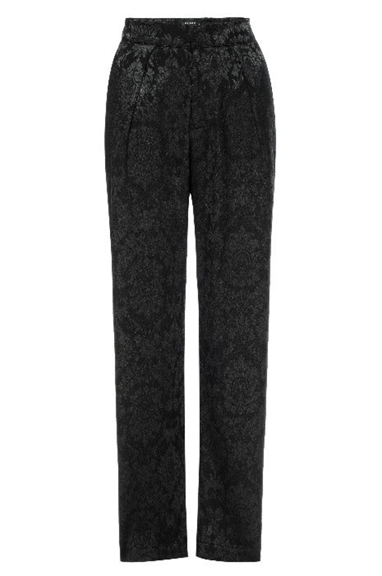 Rhodes Black Jacquard Tuxedo Pant - Black