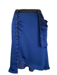 Sabine Cobalt Wrap Skirt - Cobalt