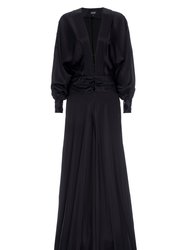 SANJI V-neck Dress - Noir