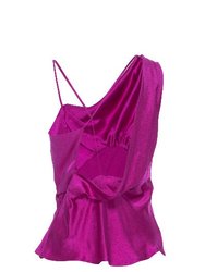 THALIA Silk Magenta Camisole