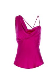 THALIA Silk Magenta Camisole - Magenta