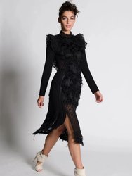 Vivienne Black Cocktail Statement Dress - Black