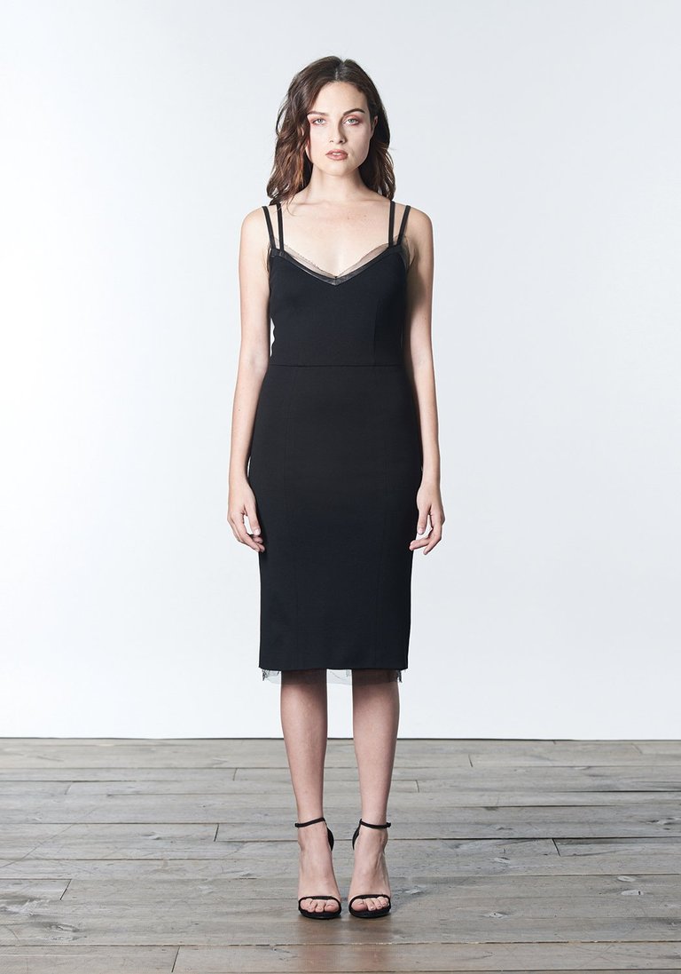 Zoe Bodycon LBD Knit Dress - Black