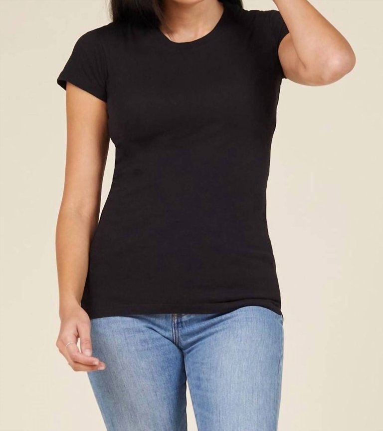 Basic Crew Tee In Black - Black