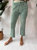 Cropped Flare Pant In Green