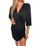 Lumi Wrap Front Dress In Black - Black