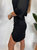 Lumi Wrap Front Dress In Black