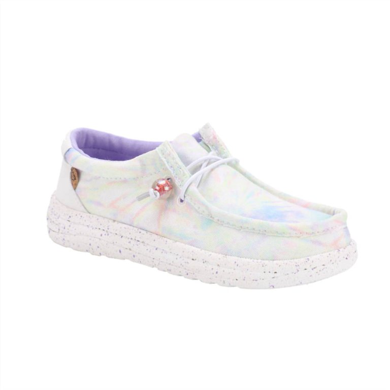 Kid's Paulie Elastic Tie Loafer In Pastel Tie Dye - Pastel Tie Dye