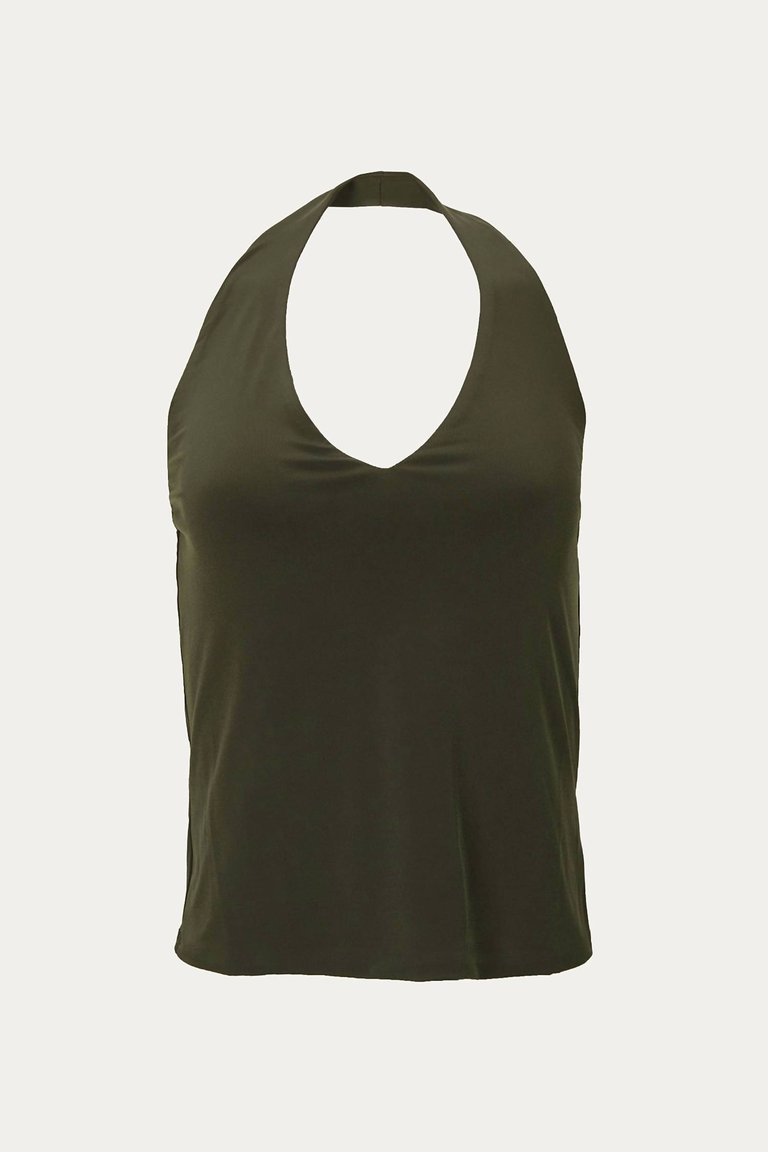 Philosophy Halter Top In Army - Army