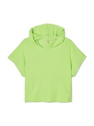 Drop Shoulder Short Sleeve Hoodie