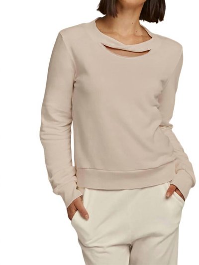 Lanston Twist Neck Pullover In Oat product