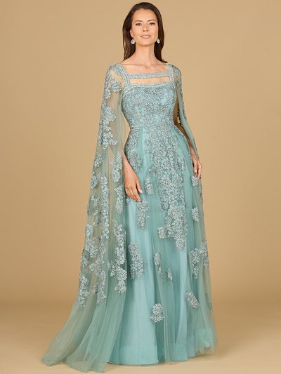 Lara 29138 - Lace Gown With Long Cape Sleeves product