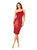 29289 - One Shoulder Midi Cocktail Dress - Red