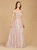 29301 - Cap Sleeve Beaded Lace Ballgown - Antique Rose