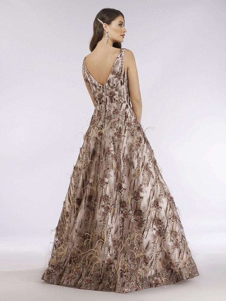 29630 - Stylish Ball Gown With Feathers
