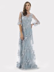 29772 - Cape Sleeves A-Line Lace Gown