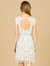 33404 - Beaded White Short Dress