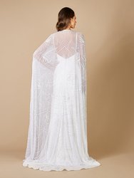 51066- Long Flowing Beaded Cape