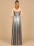 8120 - High Slit Metallic Jersey Dress
