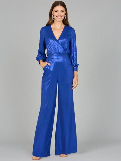 Lara 8121 - Metallic Shimmer Jumpsuit With Pockets product