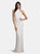 Brooklyn Beaded Fitted Short Dress With Open Back - Ivory