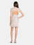 Brooklyn Beaded Fitted Short Dress With Open Back