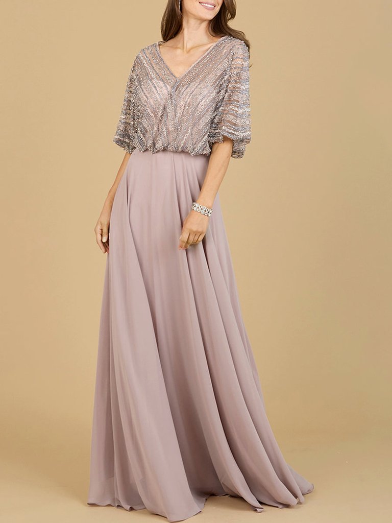 Chiffon A-line Long Gown