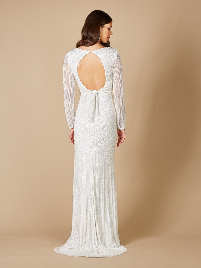 Finley Sheer Sleeve Wedding Gown