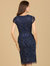Lara 29179 - Cap Sleeve Embellished Dress