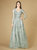 Lara 29209 - Long Sleeve Lace Ballgown with V-Neck - Sage