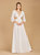 Lara 51119 - Long Sleeve Cut Out Wedding Dress - Ivory