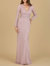 Long Sleeve V-Neck Beaded Gown