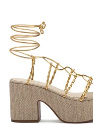 CoCo Platform Sandal - Kid Metallic Gold