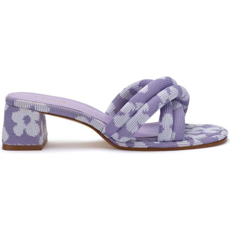 Laguna Floral Knit Sandal - Lilac