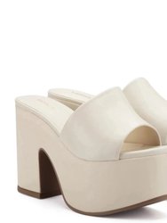 Miso Leather Platfrom Sandal - Ivory